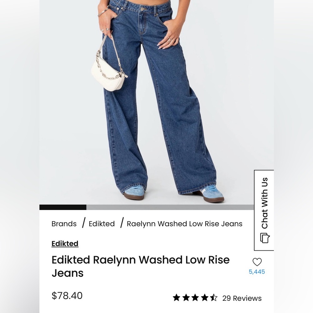 Edikted Raelynn Washed Low Rise Jeans - Picture 8 of 8